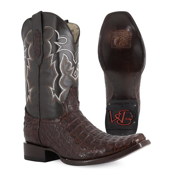 Bota Vaquera Dubai Cocodrilo Lomo Cafe