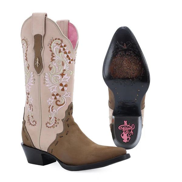 Bota vaquera para dama de piel modelo Catania