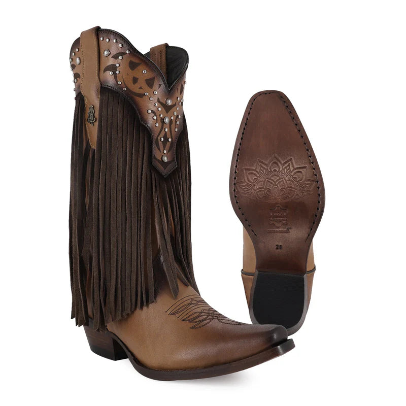 Bota vaquera para dama de piel modelo Forajida