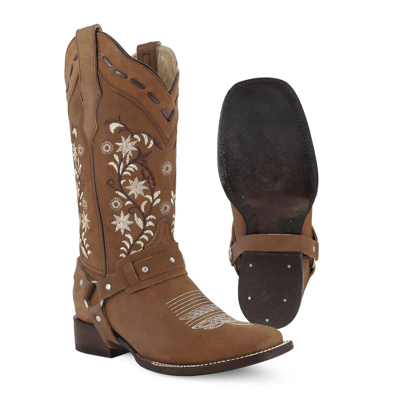 Bota vaquera para dama de piel modelo Famosa