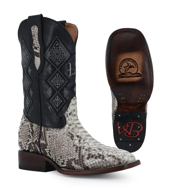 Bota Vaquera Bulldog Pitón Natural