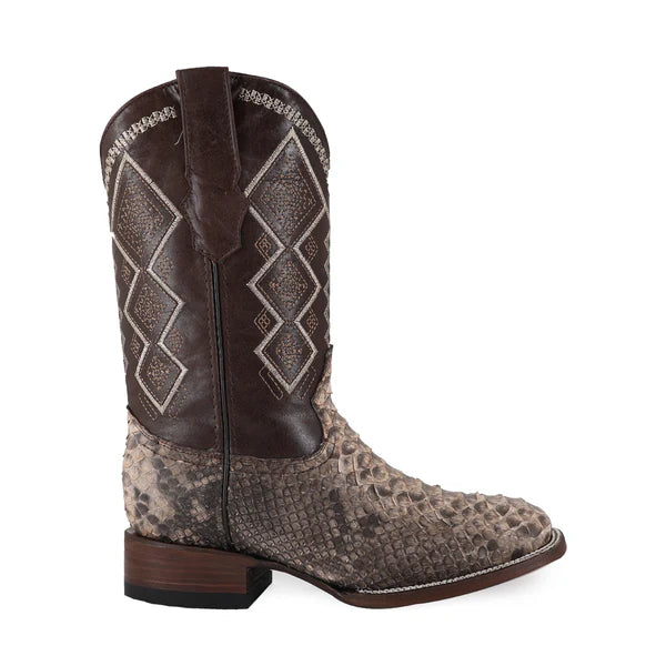 Bota Vaquera Bulldog Pitón Taupe