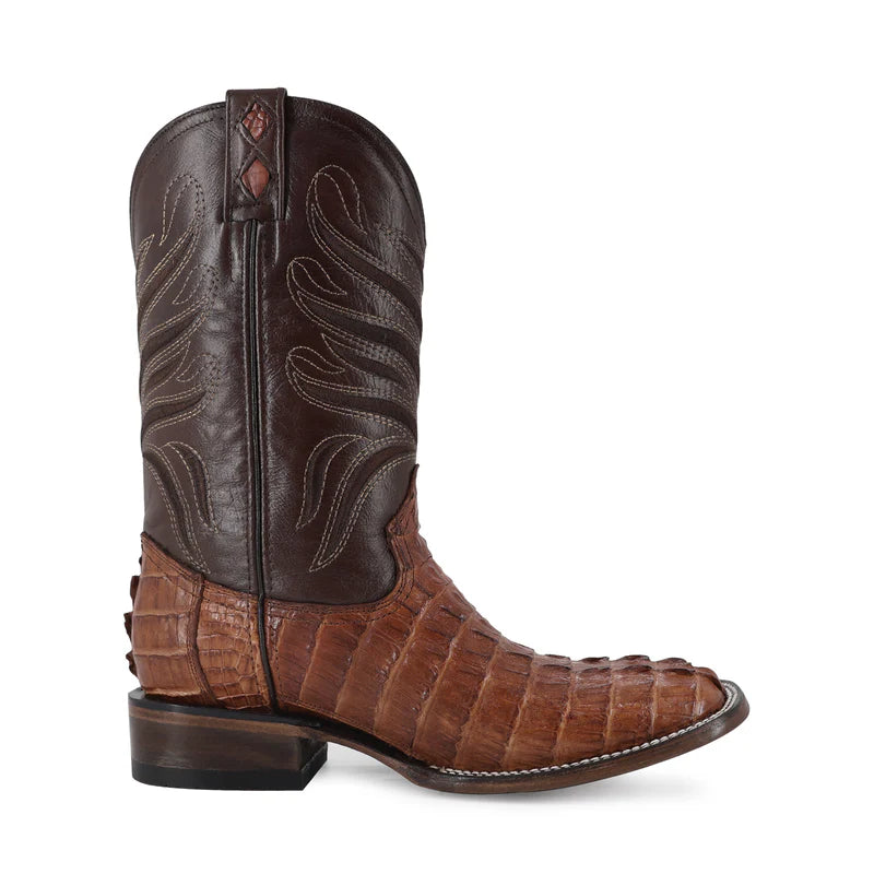 Bota Vaquera Bulldog Cocodrilo Cola Coñac