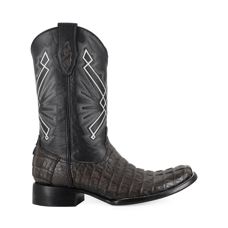 Bota Vaquera Dubai Cocodrilo Cola Gris