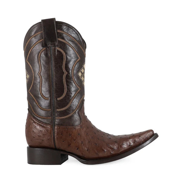 Bota Vaquera Chihuahua Avestruz Cafe