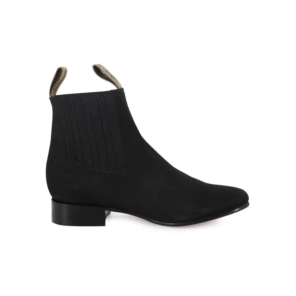 Botín Charro Negro Nobuck