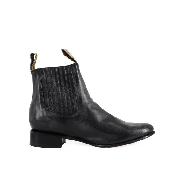 Botín Charro Negro Atanado