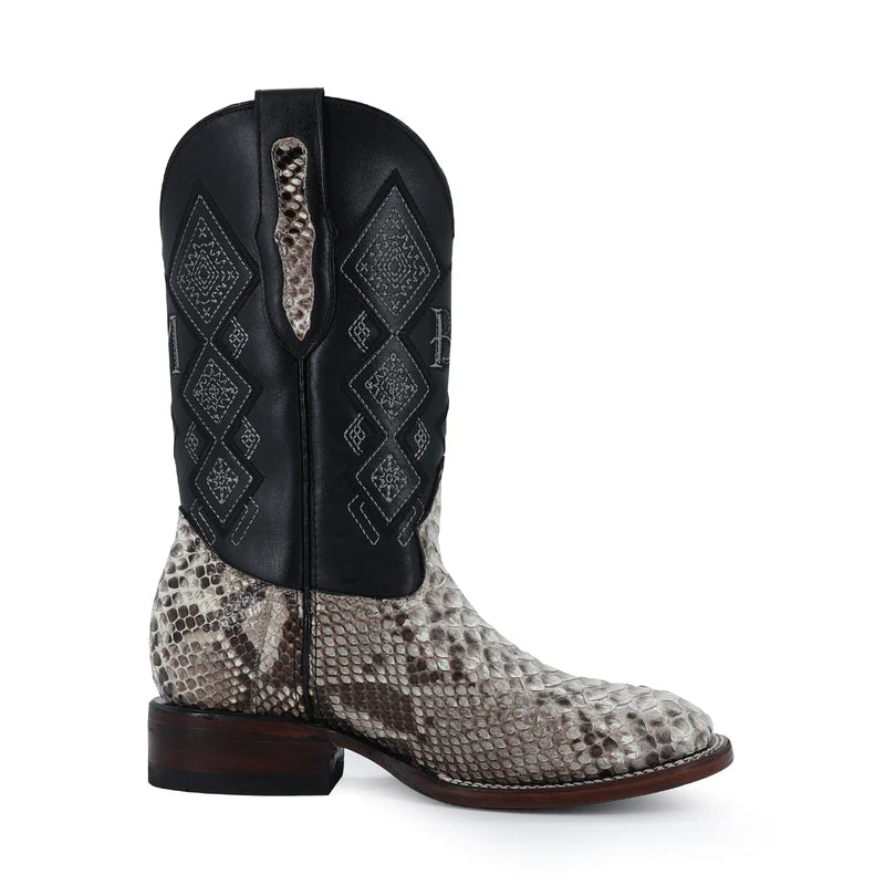 Bota Vaquera Bulldog Pitón Natural