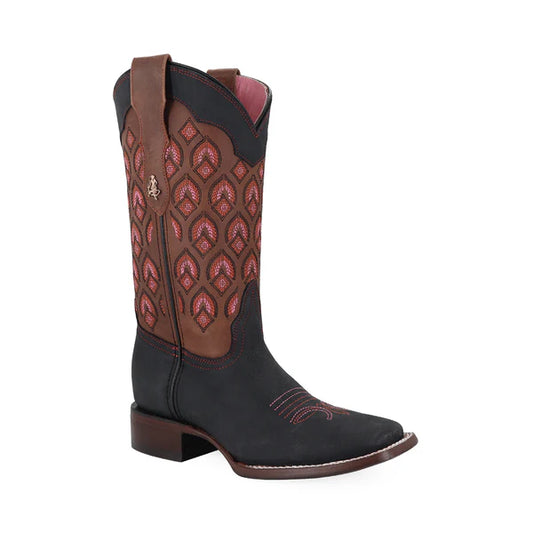 Bota Vaquera Para Dama de Piel Modelo Santorini