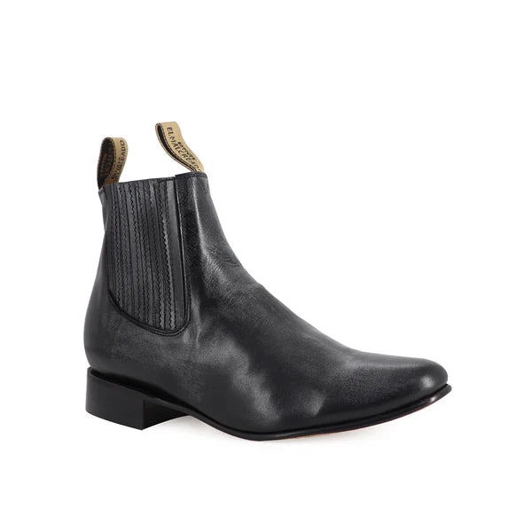 Botín Charro Negro Atanado