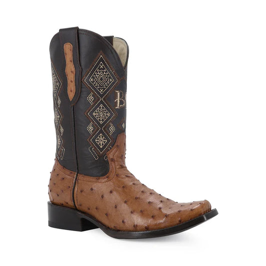 Bota Vaquera Dubai Avestruz Coñac
