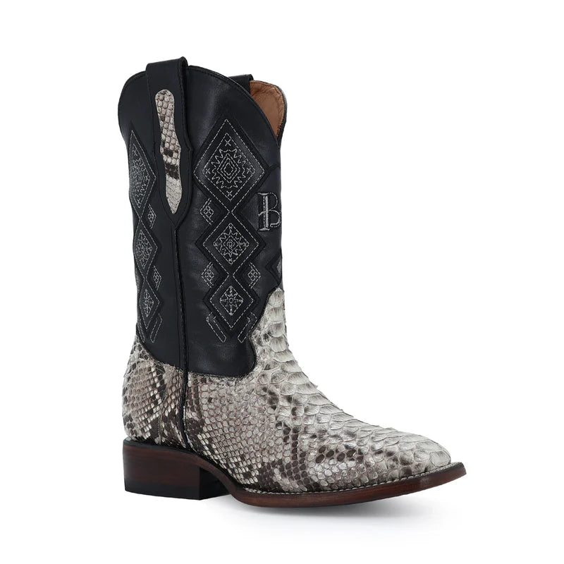 Bota Vaquera Bulldog Pitón Natural