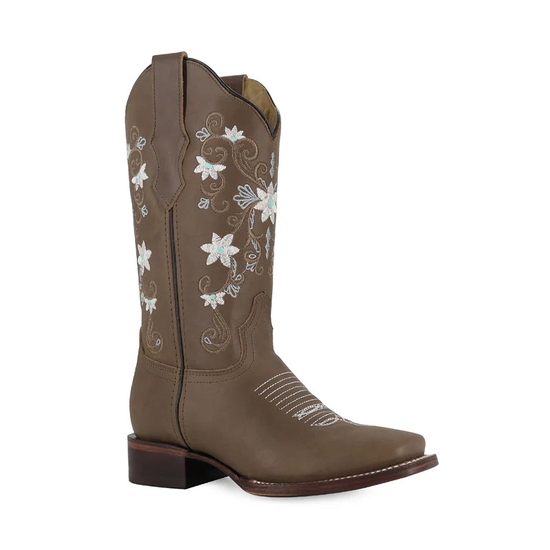 Bota vaquera para dama de piel modelo Cristal