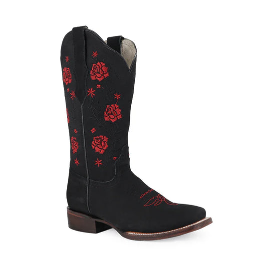 Bota vaquera para dama de piel modelo Rosalia