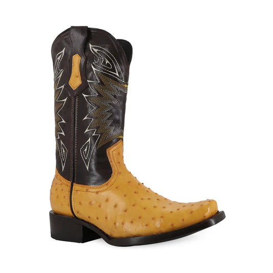 Bota Vaquera Dubai Avestruz Mantequilla
