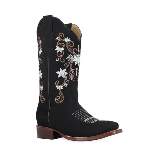 Bota vaquera para dama de piel modelo Cristal