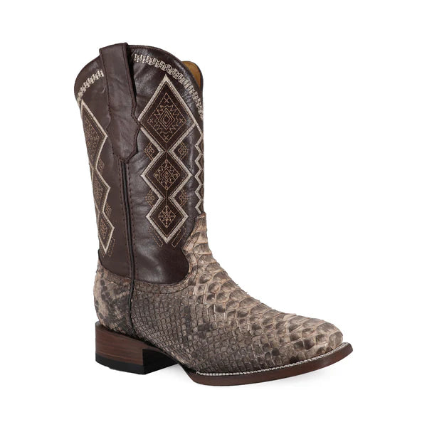 Bota Vaquera Bulldog Pitón Taupe