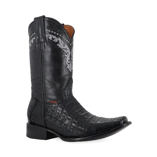Bota Vaquera Dubai Cocodrilo Cola Belly Negro