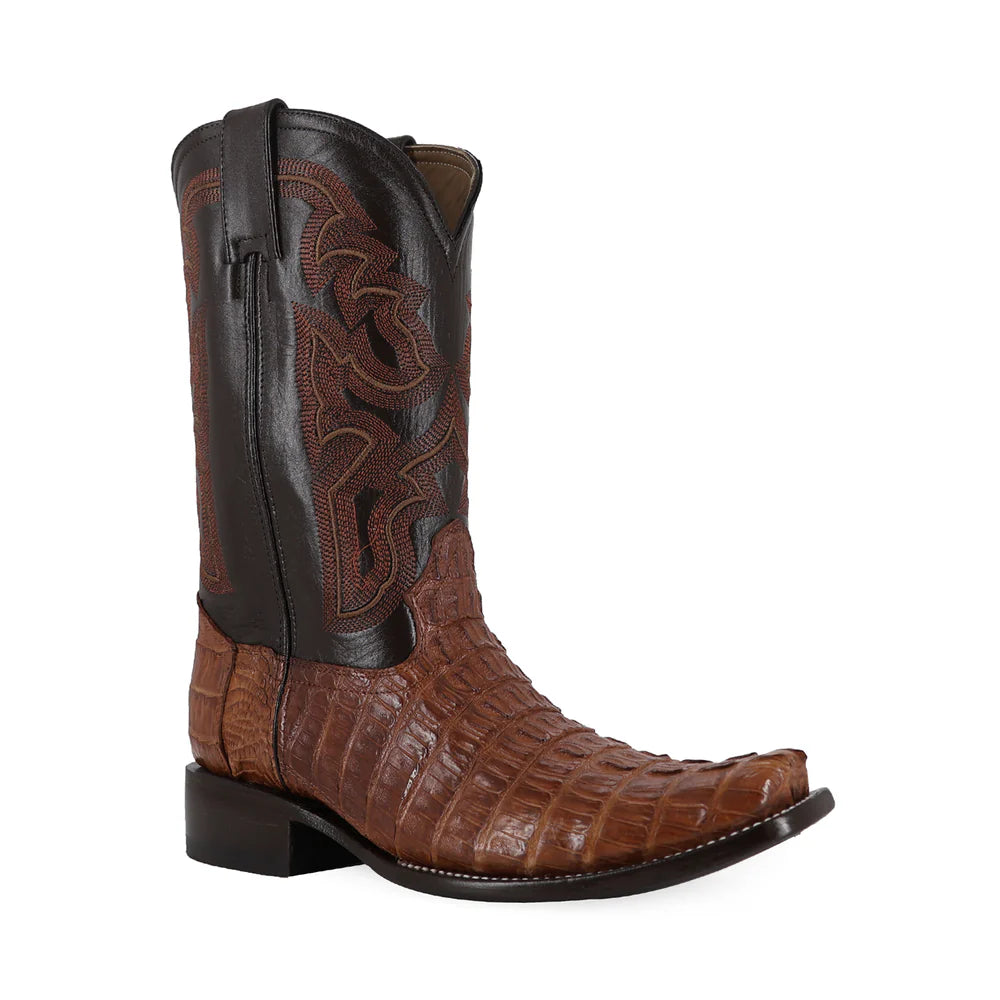 Bota Vaquera Dubai Cocodrilo Cola Coñac