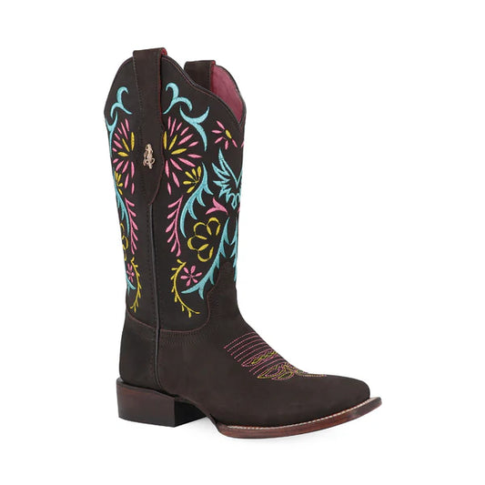 Bota Vaquera Para Dama De Piel Modelo Euforia