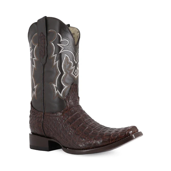 Bota Vaquera Dubai Cocodrilo Lomo Cafe