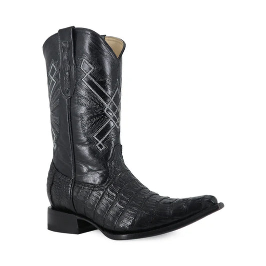 Bota Vaquera Chihuahua Cocodrilo Cola Negro