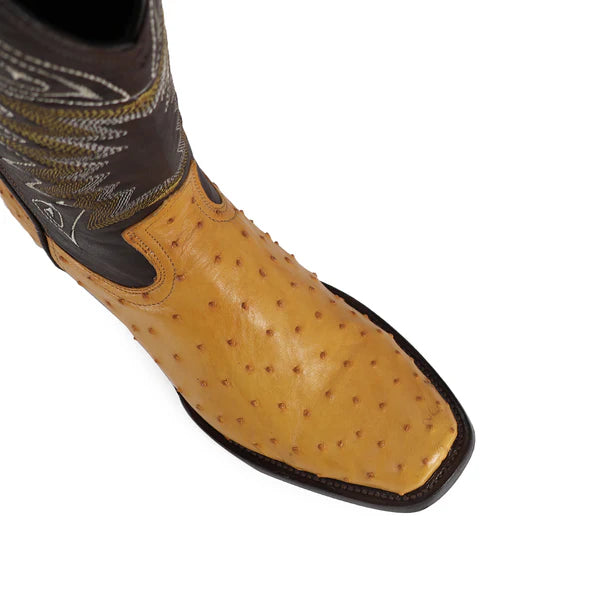 Bota Vaquera Dubai Avestruz Mantequilla