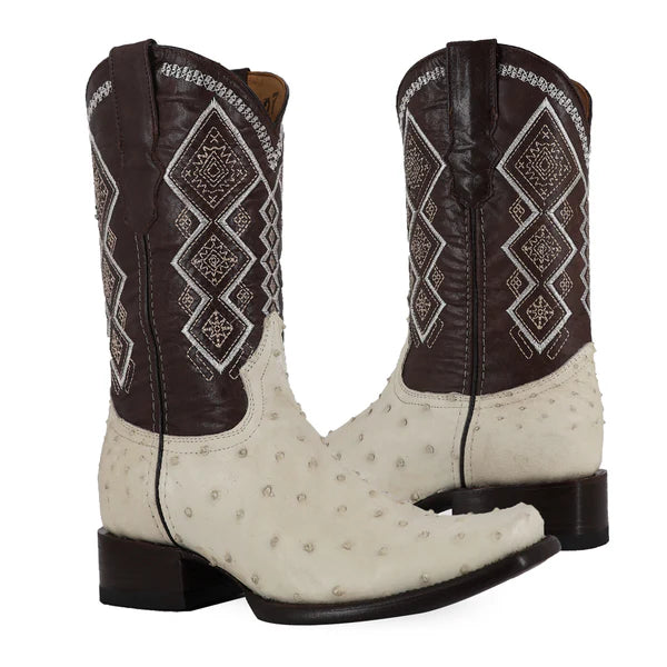 Bota Vaquera Dubai Avestruz Hueso