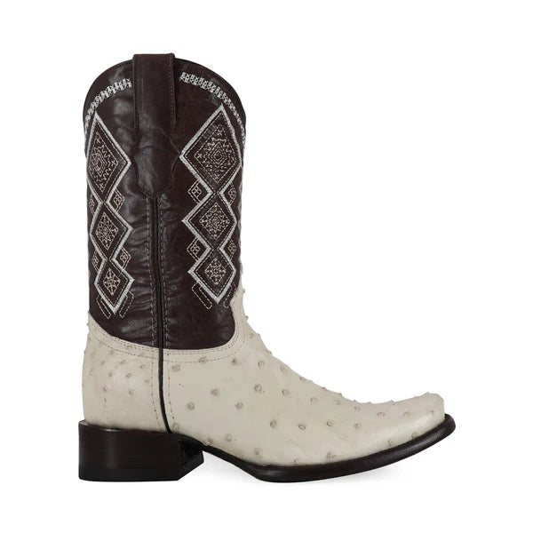 Bota Vaquera Dubai Avestruz Hueso