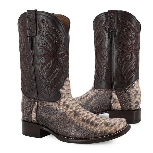 Bota Vaquera Dubai Pitón Taupe