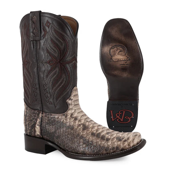 Bota Vaquera Dubai Pitón Taupe
