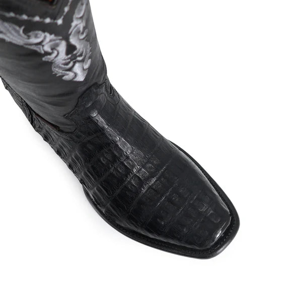 Bota Vaquera Dubai Cocodrilo Cola Belly Negro
