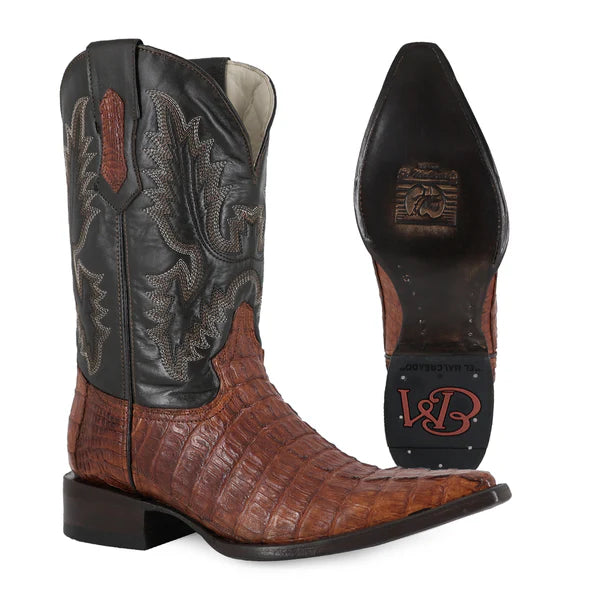 Bota Vaquera Chihuahua Cocodrilo Cola Coñac