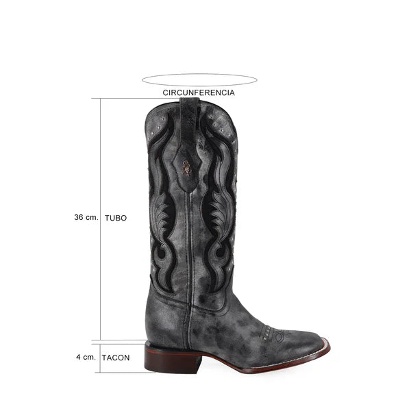 Bota vaquera para dama de piel modelo Dolly