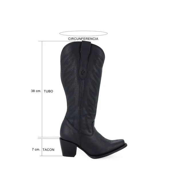 Bota vaquera para dama de piel modelo Bandida Curvy