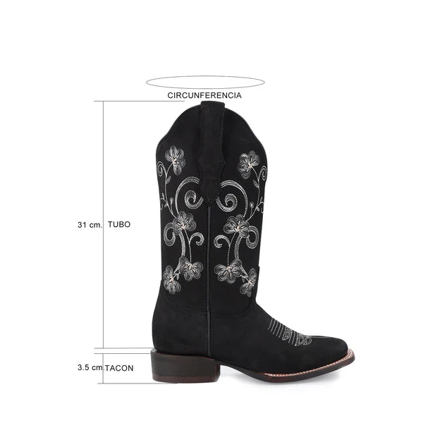 Bota vaquera para dama de piel modelo Castilla