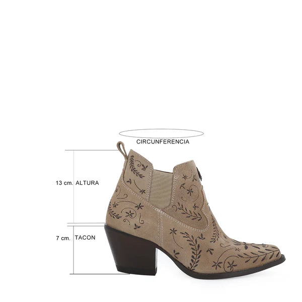 Botin Casual para dama de piel modelo Happy