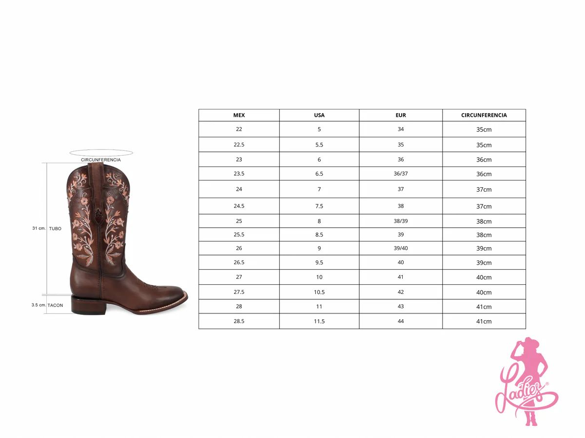 Bota Mujer Modelo Armonia Tabaco